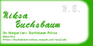 miksa buchsbaum business card